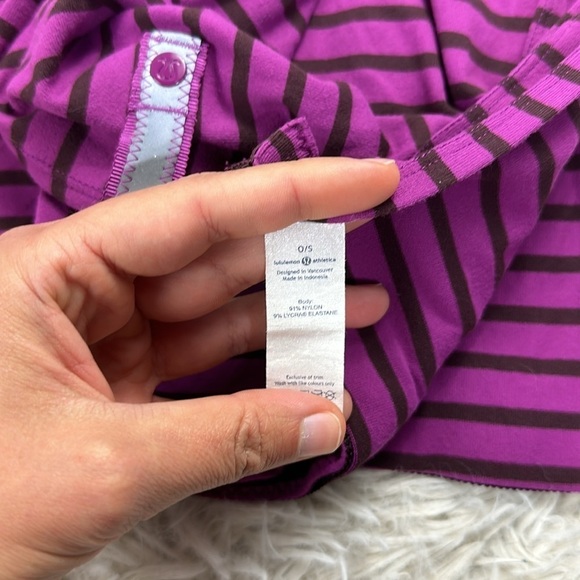 Lululemon Vinyasa Scarf Deenie Stripe Regal Plum Bordeaux Drama - Picture 3 of 5